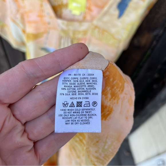 Maeve Anthropologie Ume Silk Watercolor Print Tunic Dress Sz 4 - Picture 6 of 10